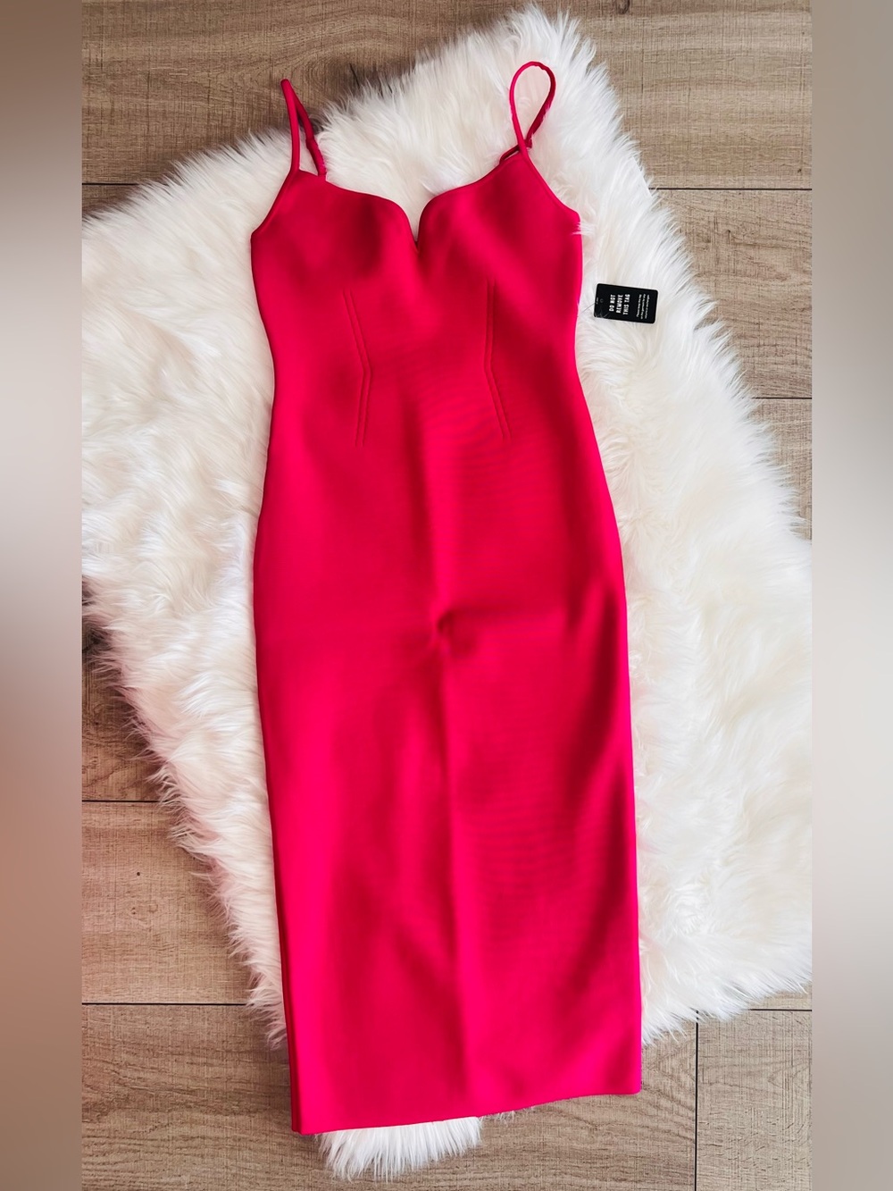 Express HOT PINK MIDI Dress